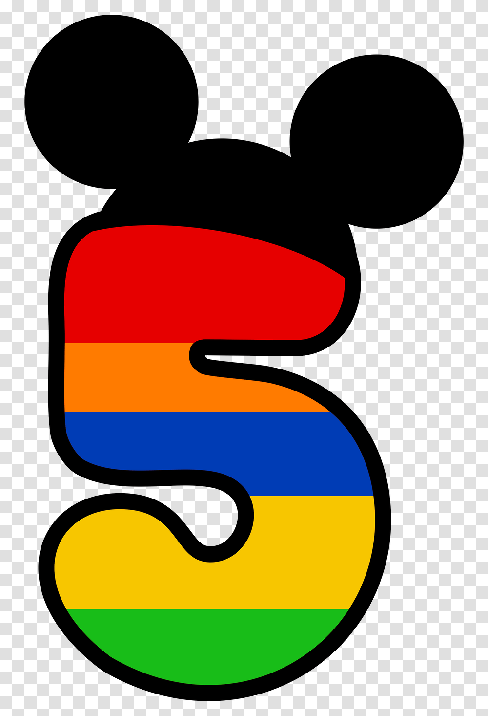 Mickey Mouse Number, Alphabet, Ampersand Transparent Png