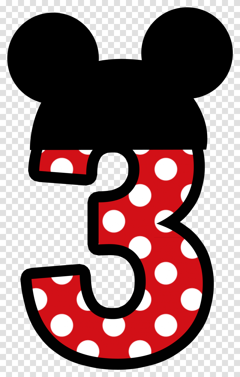 Mickey Mouse Number, Alphabet, Texture Transparent Png