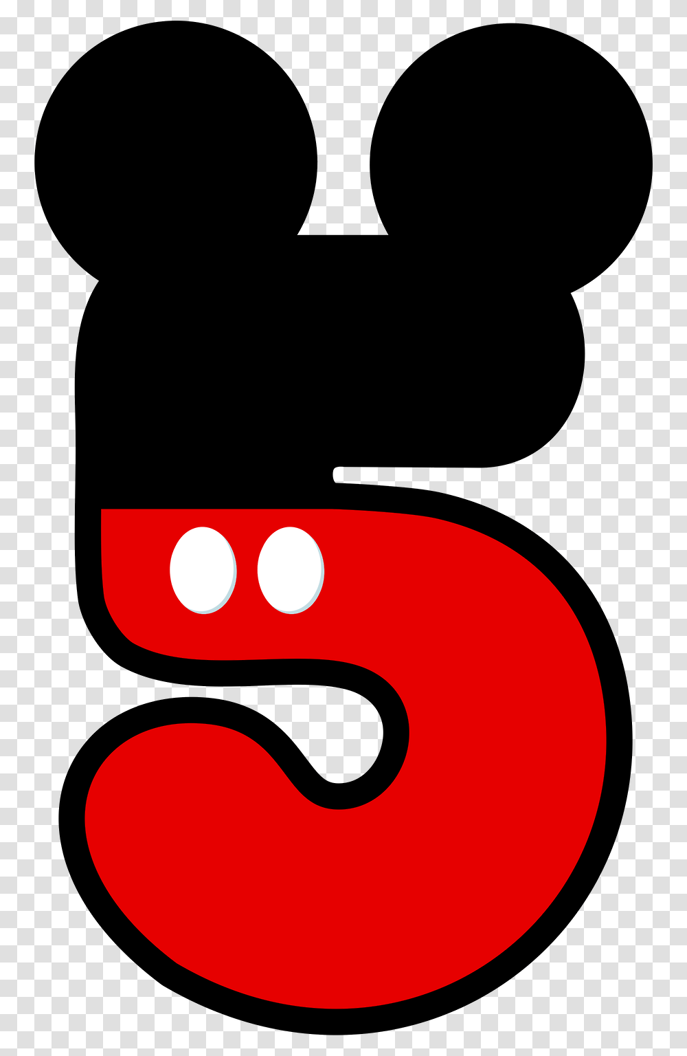 Mickey Mouse Numbers Clipart, Footprint, Teeth, Mouth Transparent Png