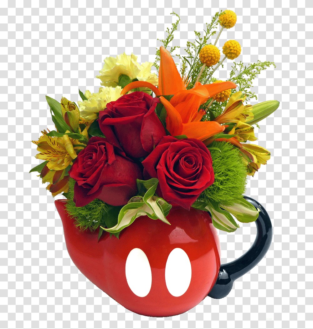 Mickey Mouse Pants Teapot Bouquet Mickey Mouse, Plant, Floral Design Transparent Png