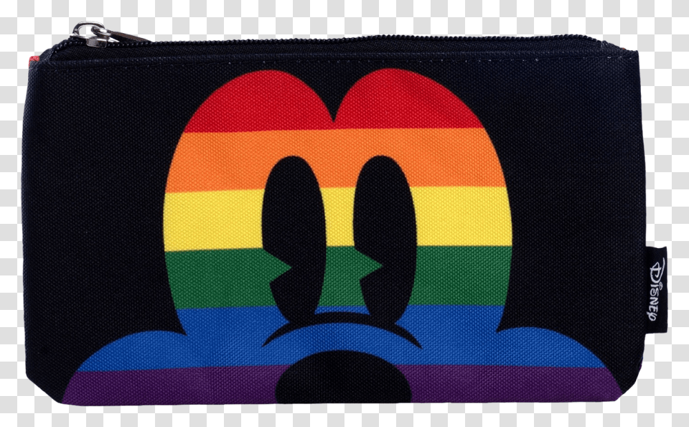 Mickey Mouse Rainbow 8 Pencil Case Loungefly, Accessories, Accessory, Wallet, Cushion Transparent Png