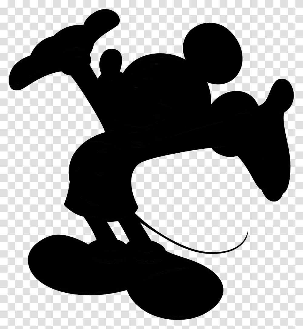 Mickey Mouse Silhouette, Gray, World Of Warcraft Transparent Png