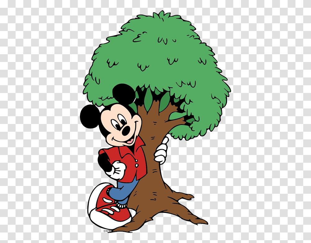Mickey Mouse Tree In Cartoon, Plant, Face, Doodle Transparent Png