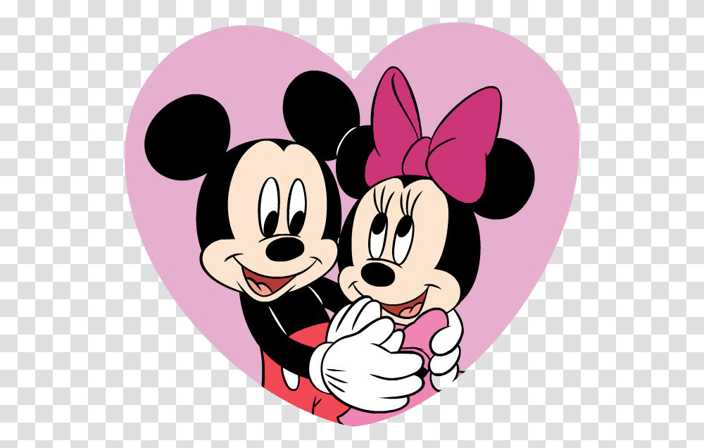 Mickey Mouse Y Minnie Making The Webcom Mickey And Minnie Mouse Together, Hand, Label, Sweets Transparent Png