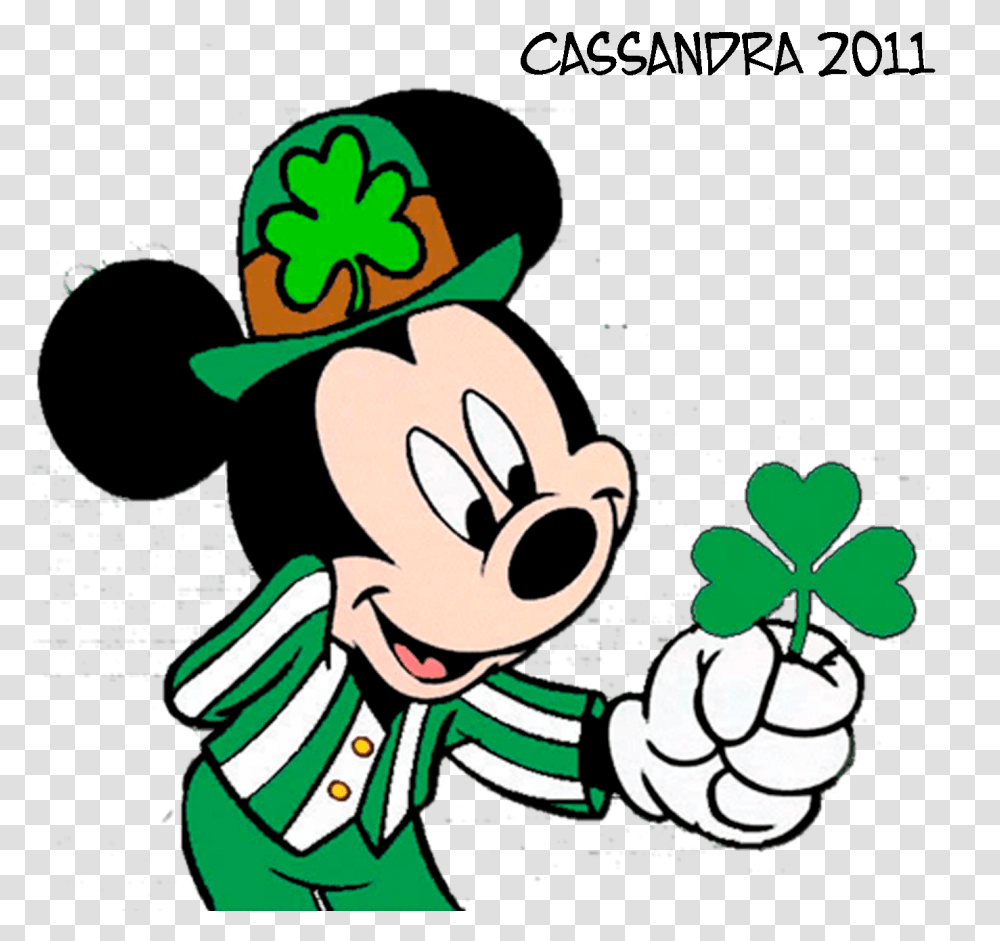 Mickey St Patrick's Day Wallpaper Wallpapersafari Mickey Mouse St Patricks Day, Hand, Poster, Advertisement, Person Transparent Png