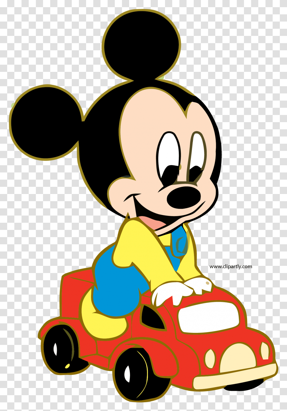 Mickey Toy Car Driving Clipart Mickey Mouse Driving Car, Graphics, Outdoors Transparent Png