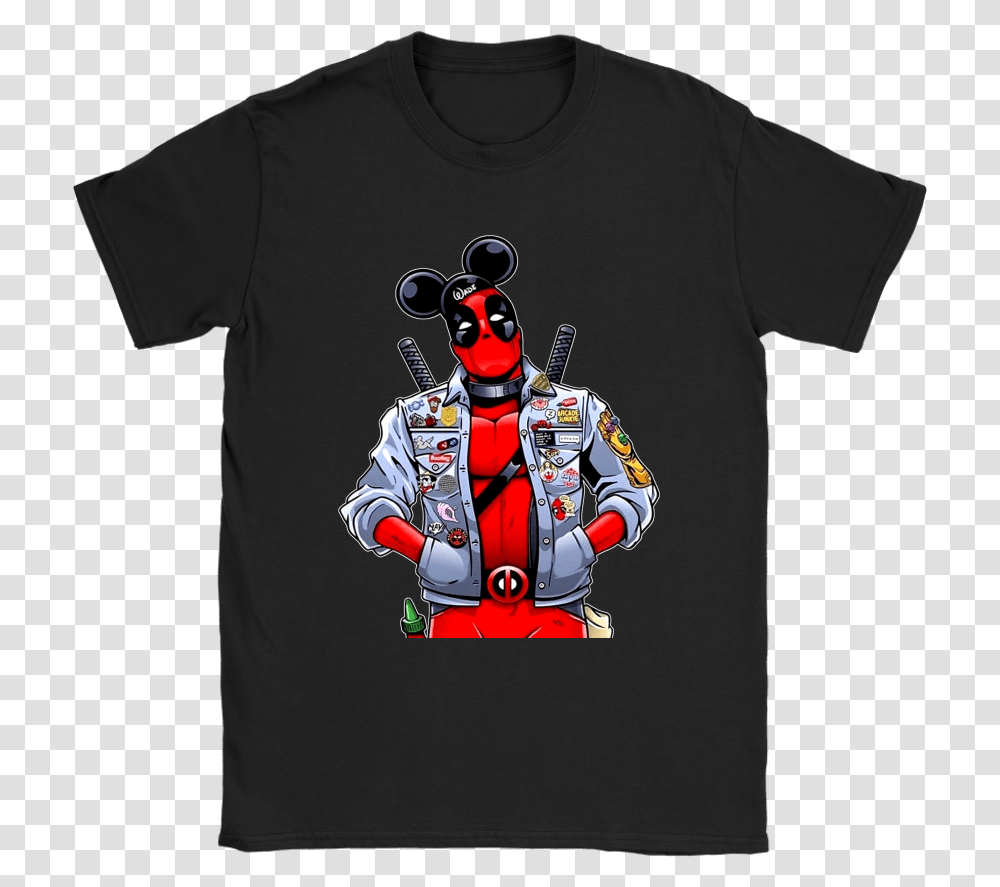 Mickey Wade Deadpool In Jacket Old Comics Shirts Gucci Pug Shirt, Apparel, T-Shirt, Person Transparent Png
