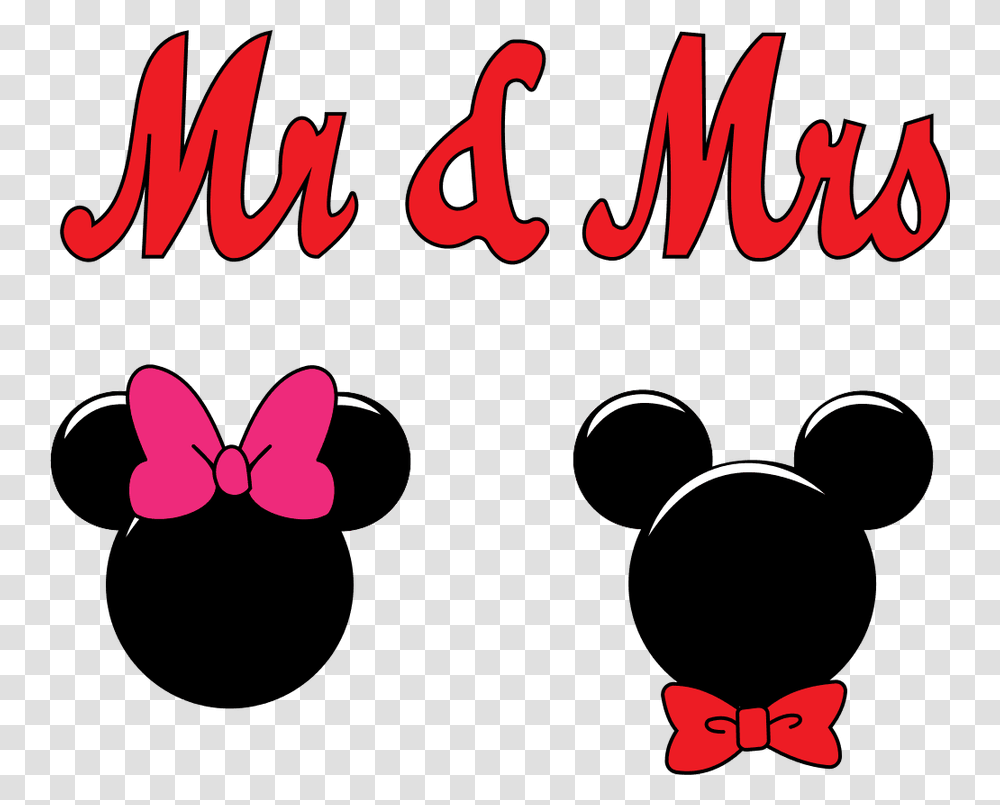 Mickey With Bow Tie, Alphabet, Heart, Calligraphy Transparent Png