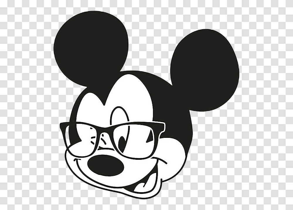 Mickeymouse Mickey Mouse Mickey Mouse With Glasses, Stencil, Face, Sunglasses, Accessories Transparent Png