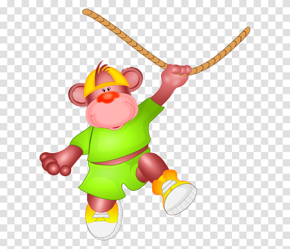 Mico Colgando Monkey In Rope, Toy, Elf Transparent Png