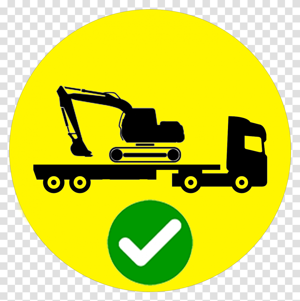 Micro Excavator Trucks Icon, Logo, Symbol, Trademark, Lawn Mower Transparent Png