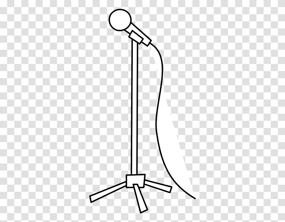 Micro Microphone Speech Free Vector Graphic On Pixabay Draw A Microphone Stand, Weapon, Weaponry, Cutlery, Sword Transparent Png
