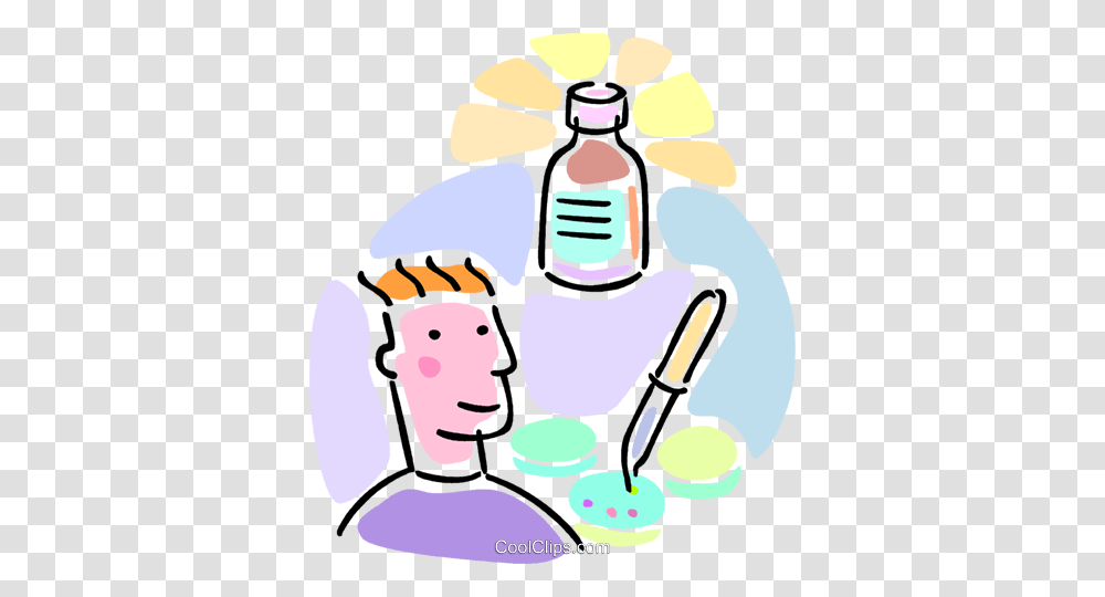 Microbiologist With Petri Dishes Royalty Free Vector Clip Art, Drawing, Doodle Transparent Png