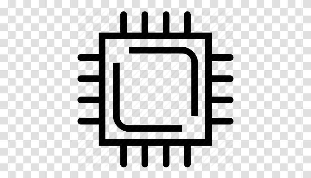 Microchip Processor Processor Chip Processor Cpu Icon, Plan, Plot, Diagram, Shooting Range Transparent Png