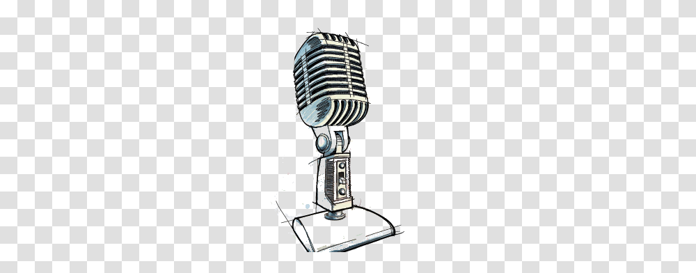 Microfono Antiguo Dibujo Image, Electrical Device, Mixer, Appliance, Microphone Transparent Png