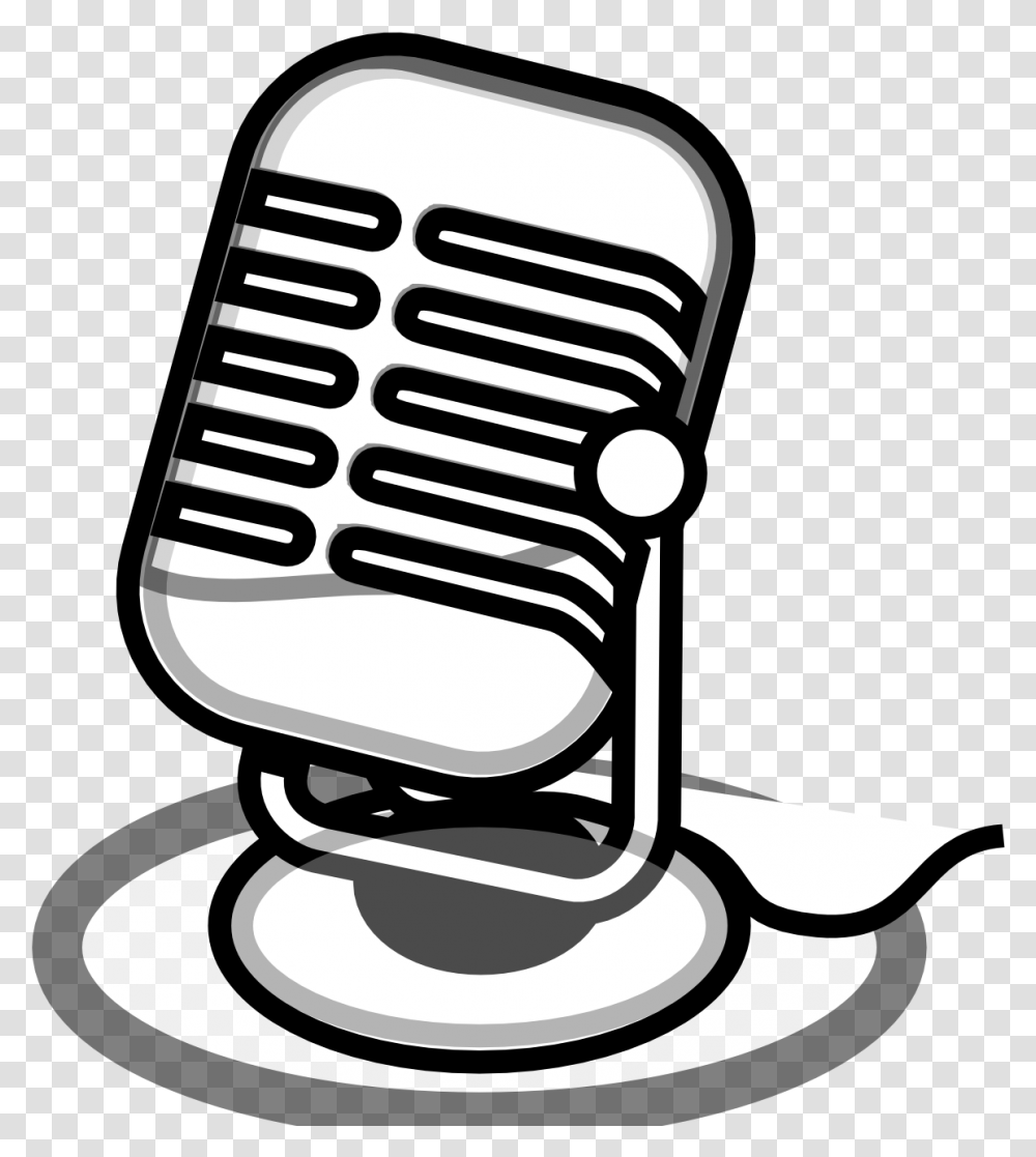 Microphone Clip Art Black And White, Electrical Device Transparent Png