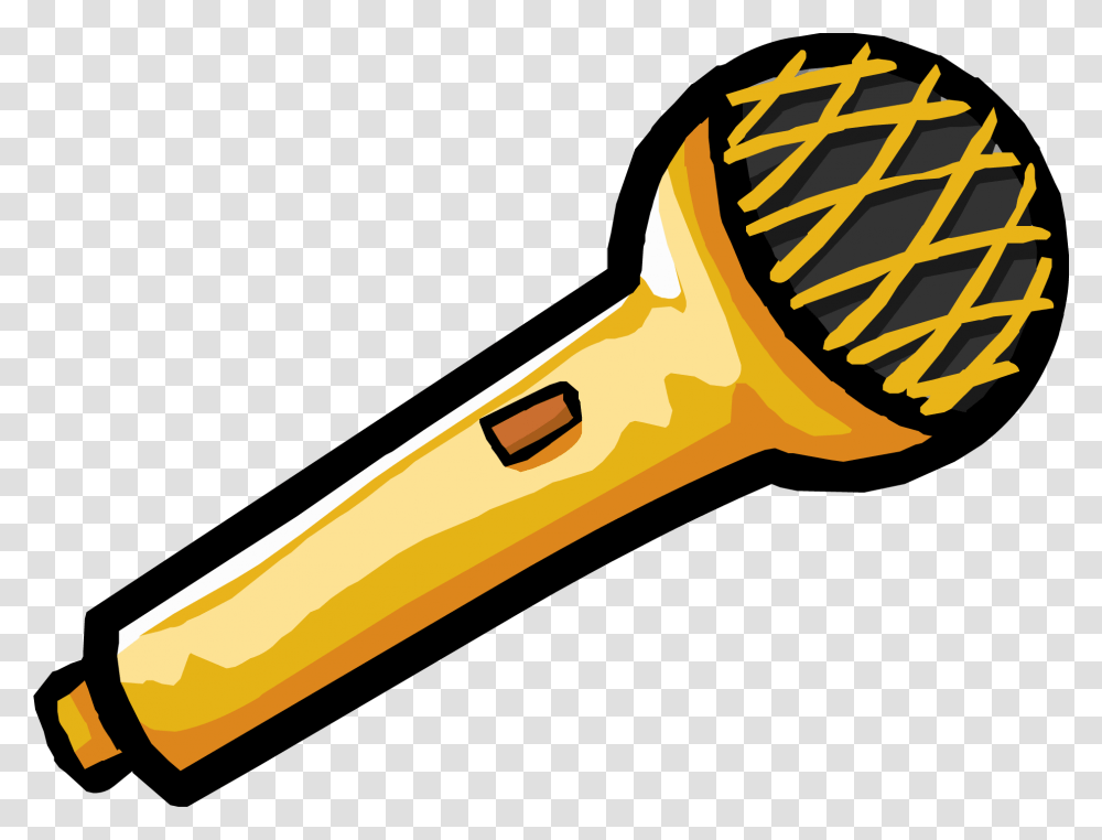 Microphone Clipart Gold Club Penguin Microphone, Hammer, Tool, Musical Instrument Transparent Png
