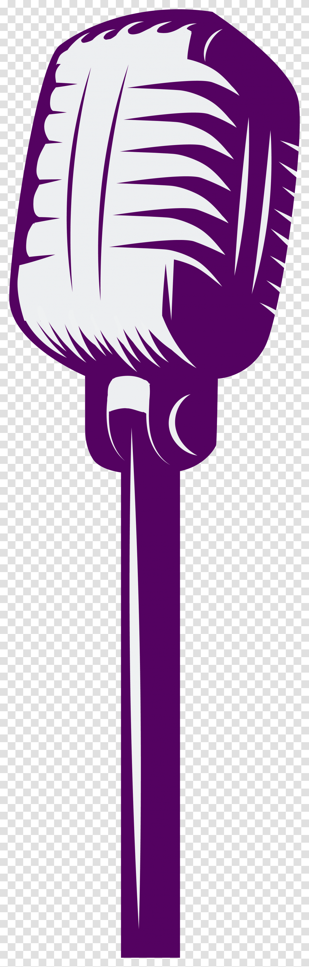 Microphone Clipart Purple Purple Microphone, Head, Face, Light, Machine Transparent Png