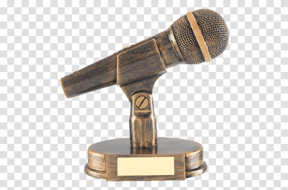 Microphone Clipart Trofeo Microfono Trofeu Microfone, Hammer, Tool, Electrical Device, Axe Transparent Png