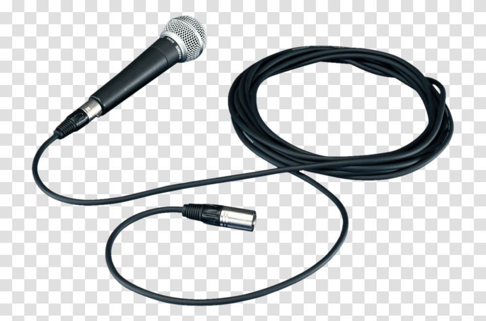 Microphone Clipart Wire Mic With Cord Microphone With Cord, Electrical Device, Cable Transparent Png