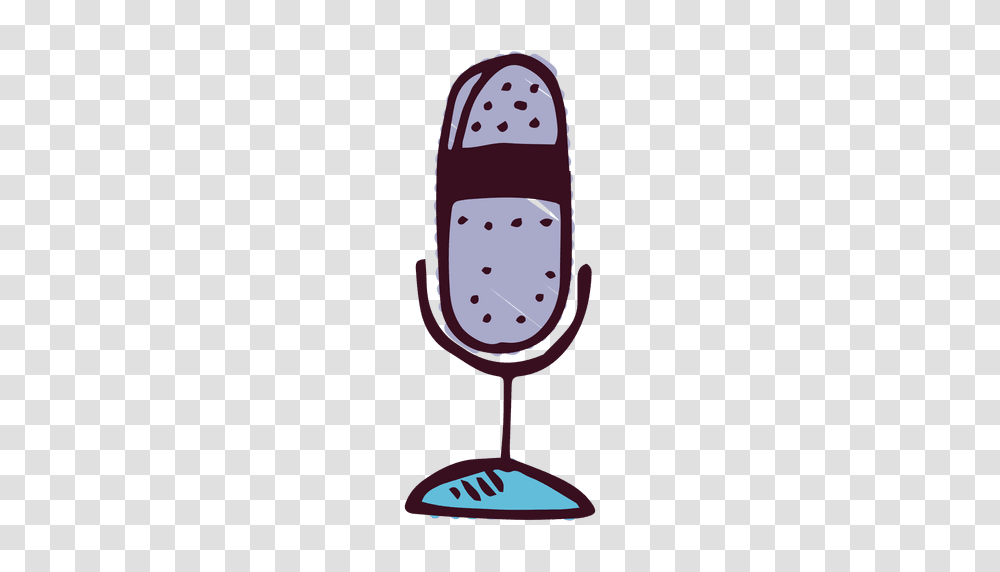 Microphone Doodle Icon, Glass, Goblet, Alcohol, Beverage Transparent Png