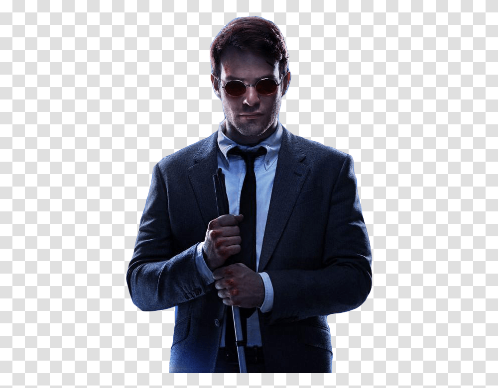 Microphone Elektra Daredevil Nelson Foggy Audio Matt Murdock Netflix Cosplay, Suit, Overcoat, Sunglasses Transparent Png