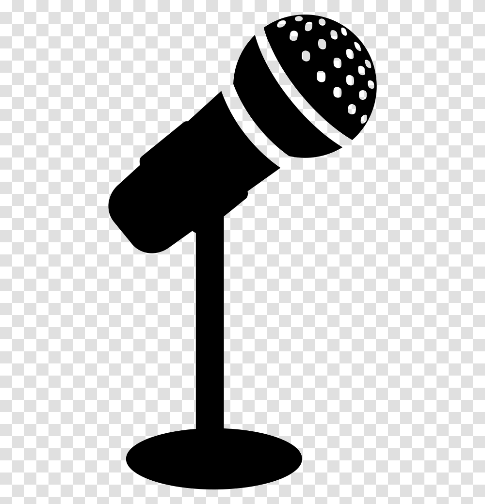 Microphone For A Singer Or A Conference Comments Background Microphone Clipart, Lamp, Electrical Device, Silhouette Transparent Png