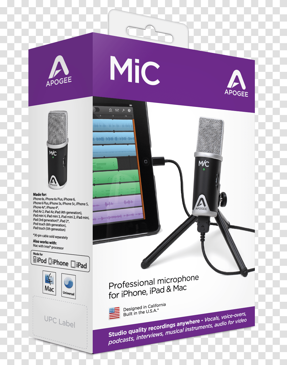 Microphone For Garageband Recording Ipad, Tripod, Electrical Device, Paper, Electronics Transparent Png