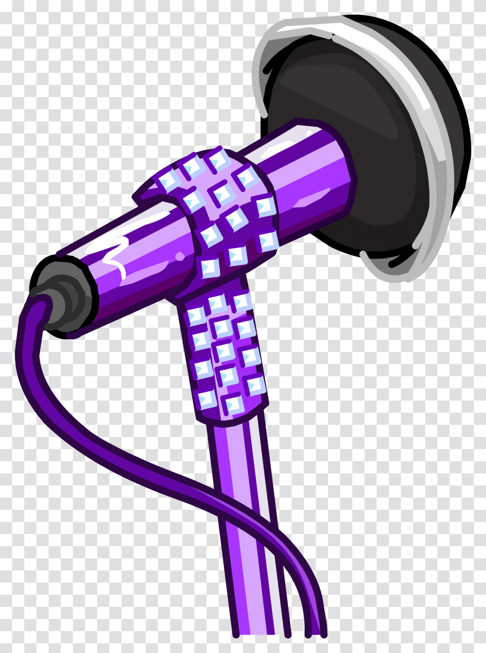 Microphone Glitter Club Penguin Microphone, Dryer, Appliance, Blow Dryer Transparent Png