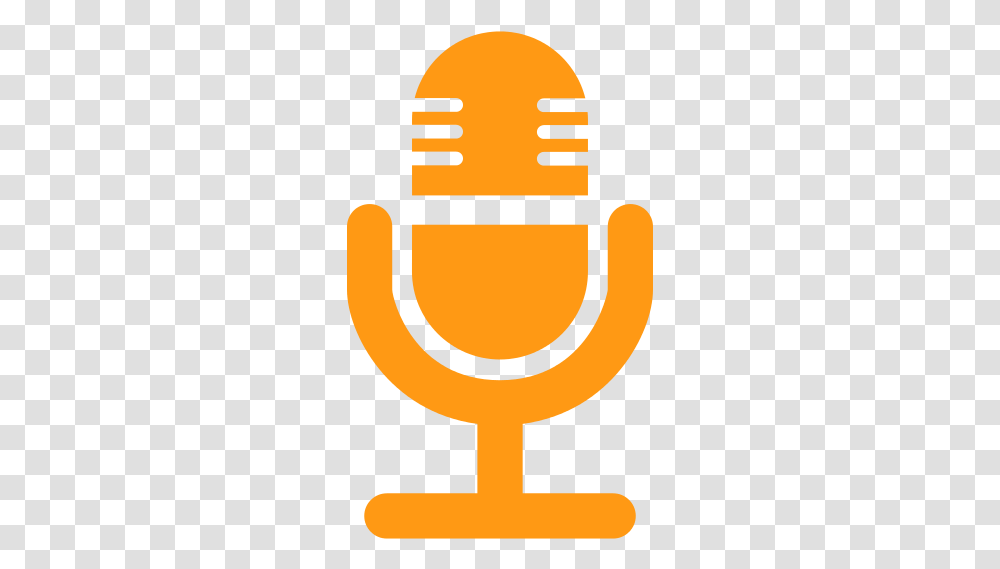 Microphone Icon Myiconfinder Orange Mic Icon Transparent Png