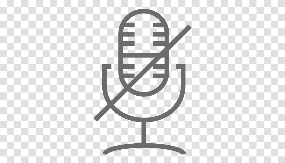 Microphone Mute Free Icon Of Outline Icons Audio Recording Cartoon, Stencil, Text, Symbol, Alphabet Transparent Png