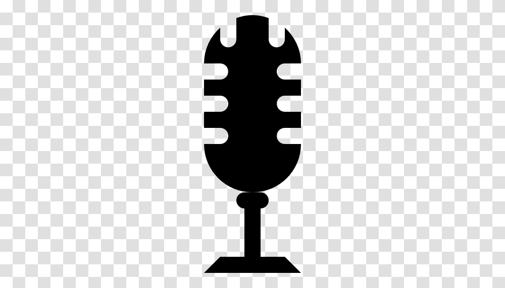 Microphone Of Vintage Design Icon Free Of Simpleicon Multimedia, Gray, World Of Warcraft Transparent Png