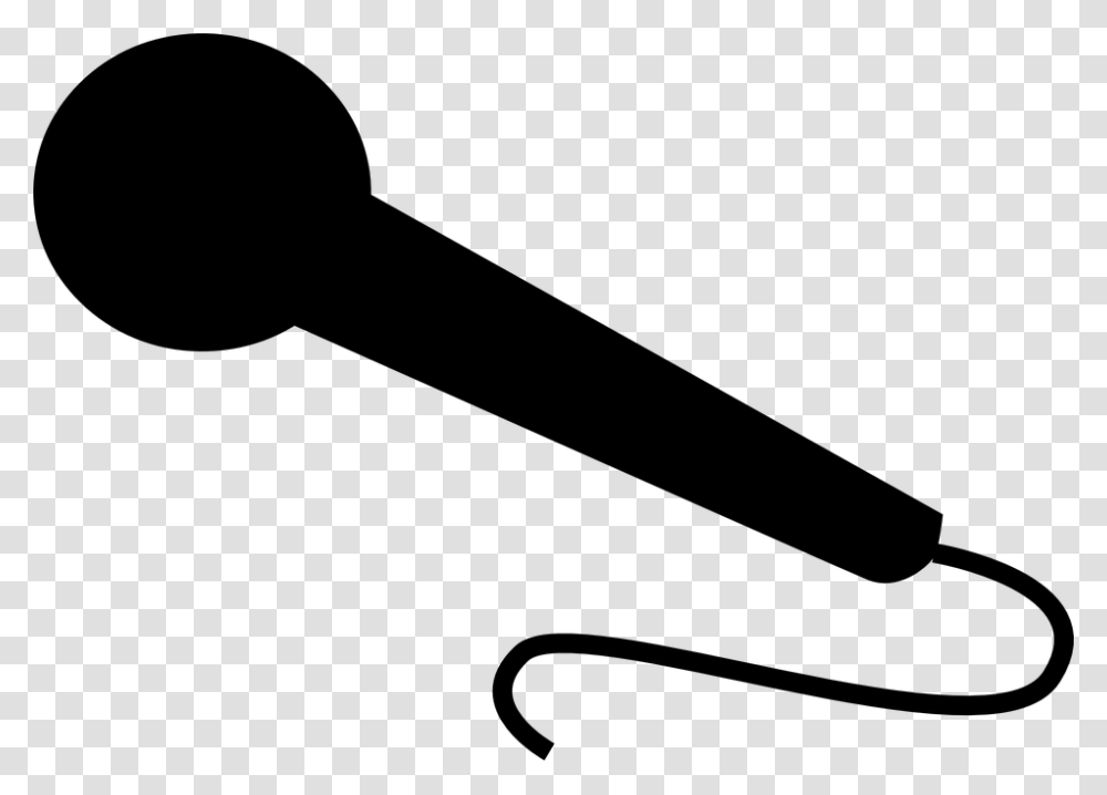 Microphone Silhouette Microphone Image Black And White, Gray, World Of Warcraft Transparent Png