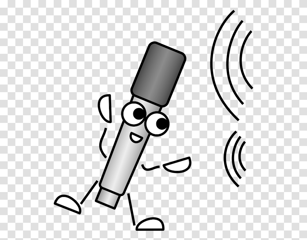 Microphone Sound Waves Free Vector Graphic On Pixabay Funny Microphone, Light, Flashlight, Lamp, Torch Transparent Png