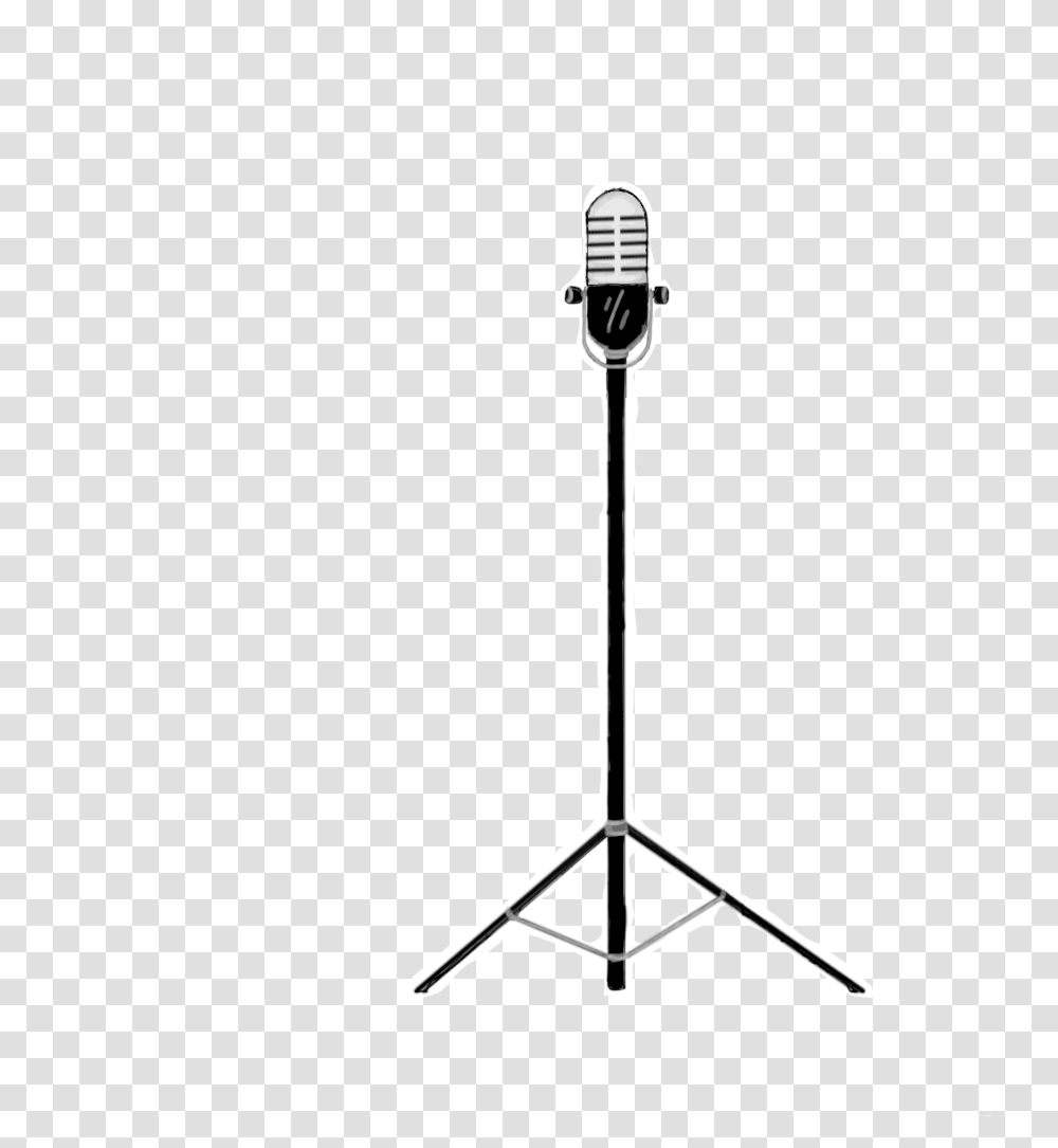 Microphone Stands Drawing Recording, Cane, Stick, Electrical Device, Lamp Transparent Png