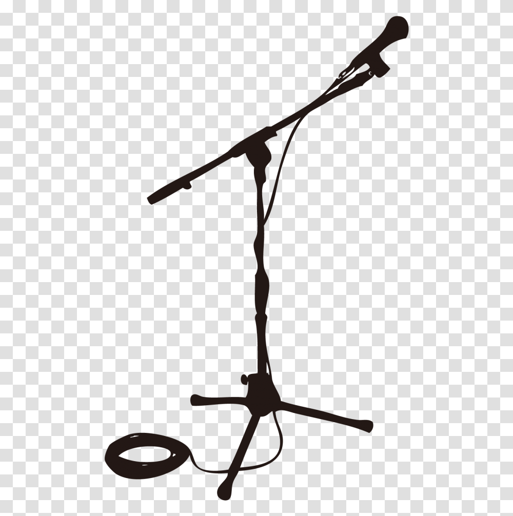Microphone Stands Stage Drawing Microphone With Stand, Lamp, Scissors, Blade, Weapon Transparent Png