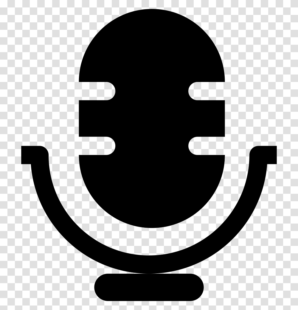 Microphone Voice Symbol Simbol Microphone, Stencil, Logo, Trademark Transparent Png