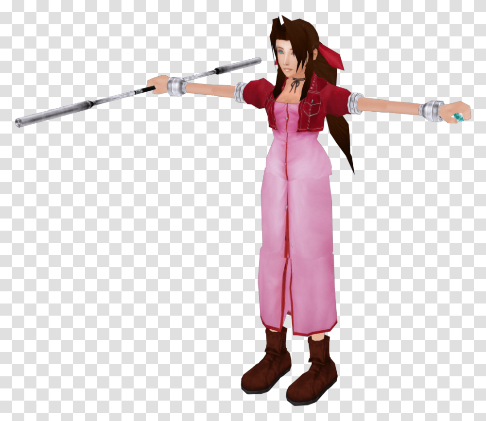 Microphone White Raven Aerith, Costume, Person, Dress Transparent Png