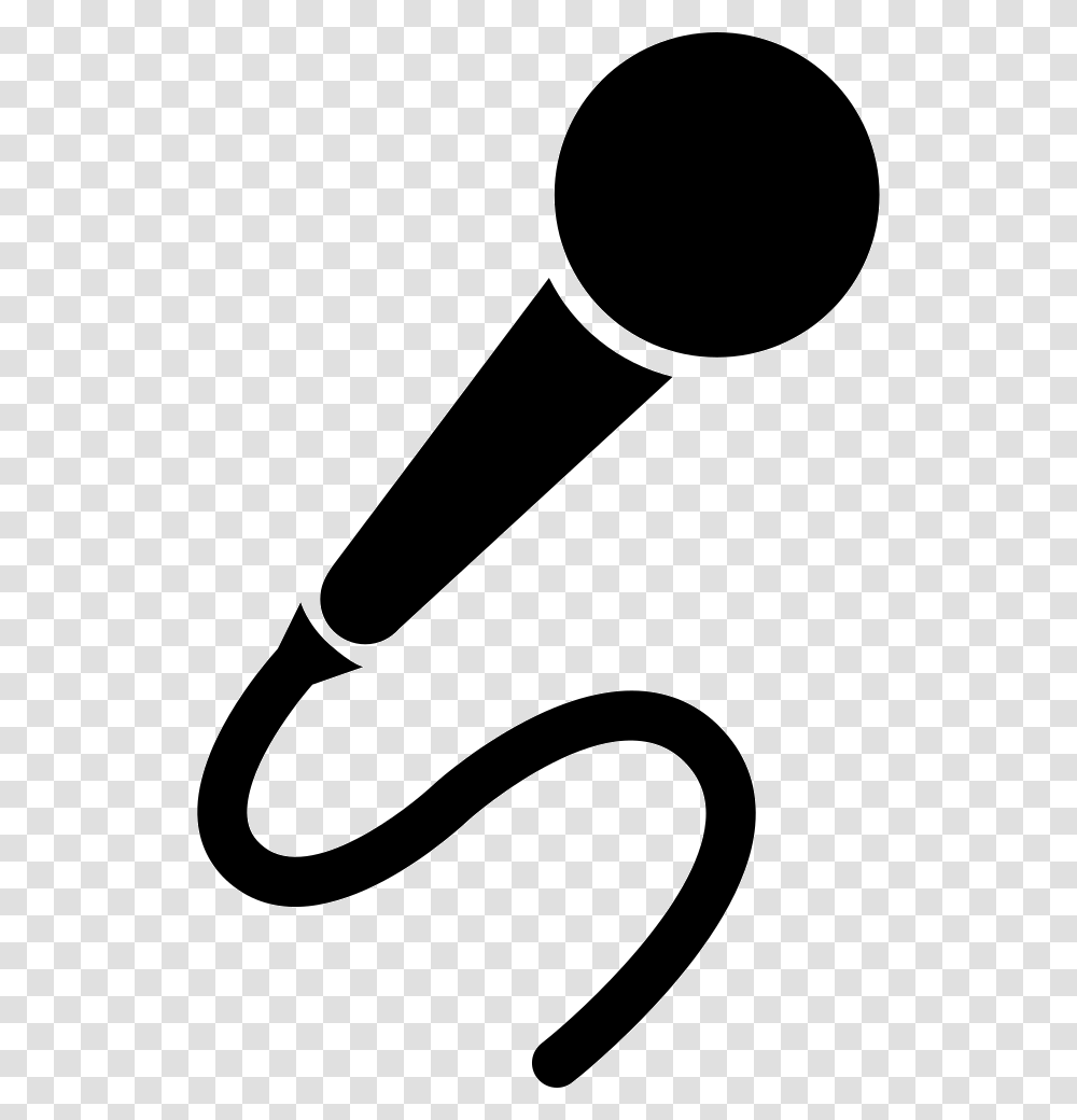 Microphone With Wire Background Microphone Clipart, Stencil, Leisure Activities, Smoke Pipe Transparent Png