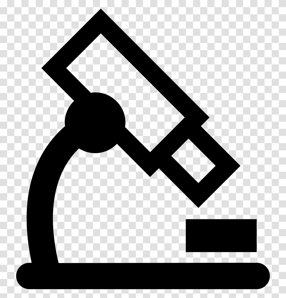 Microscope Of Biology Class Icon Free Download, Stencil, Shovel, Tool Transparent Png
