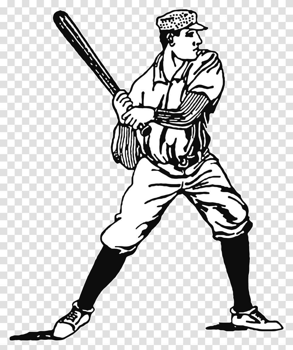 Microsoft Clipart Baseball Player Clipart Vintage Baseball Player, Person, Human, People, Athlete Transparent Png