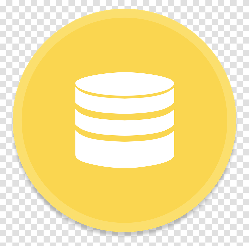 Microsoft Database Demon Icon Button Ui Office Circle, Label, Text, Cylinder, Bowl Transparent Png