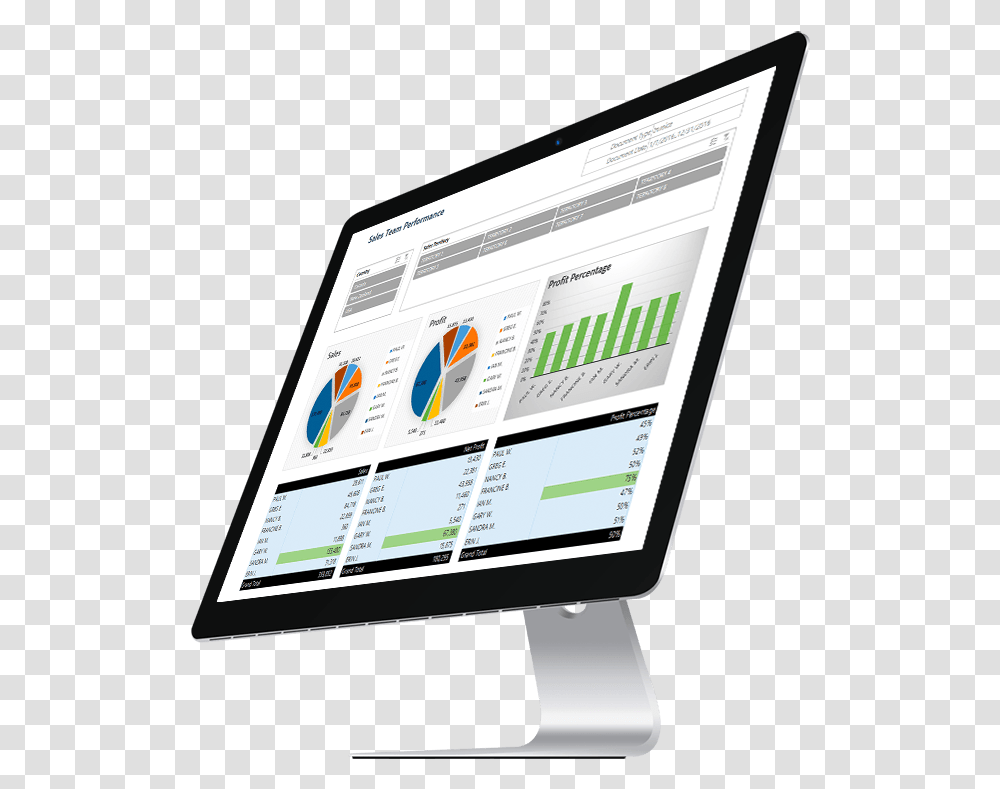 Microsoft Dynamics Excel Reporting Technology Applications, Computer, Electronics, Tablet Computer, LCD Screen Transparent Png