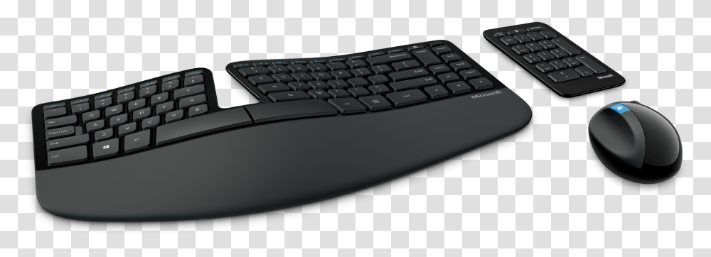 Microsoft Keyboard And Mouse Ergonomic, Computer Keyboard, Computer Hardware, Electronics Transparent Png