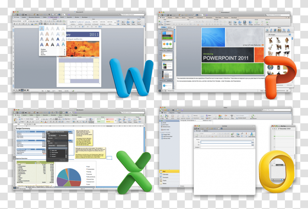 Microsoft Office For Mac 2011 Applications Shown On Microsoft Office Mac, Computer, Electronics, File, Monitor Transparent Png