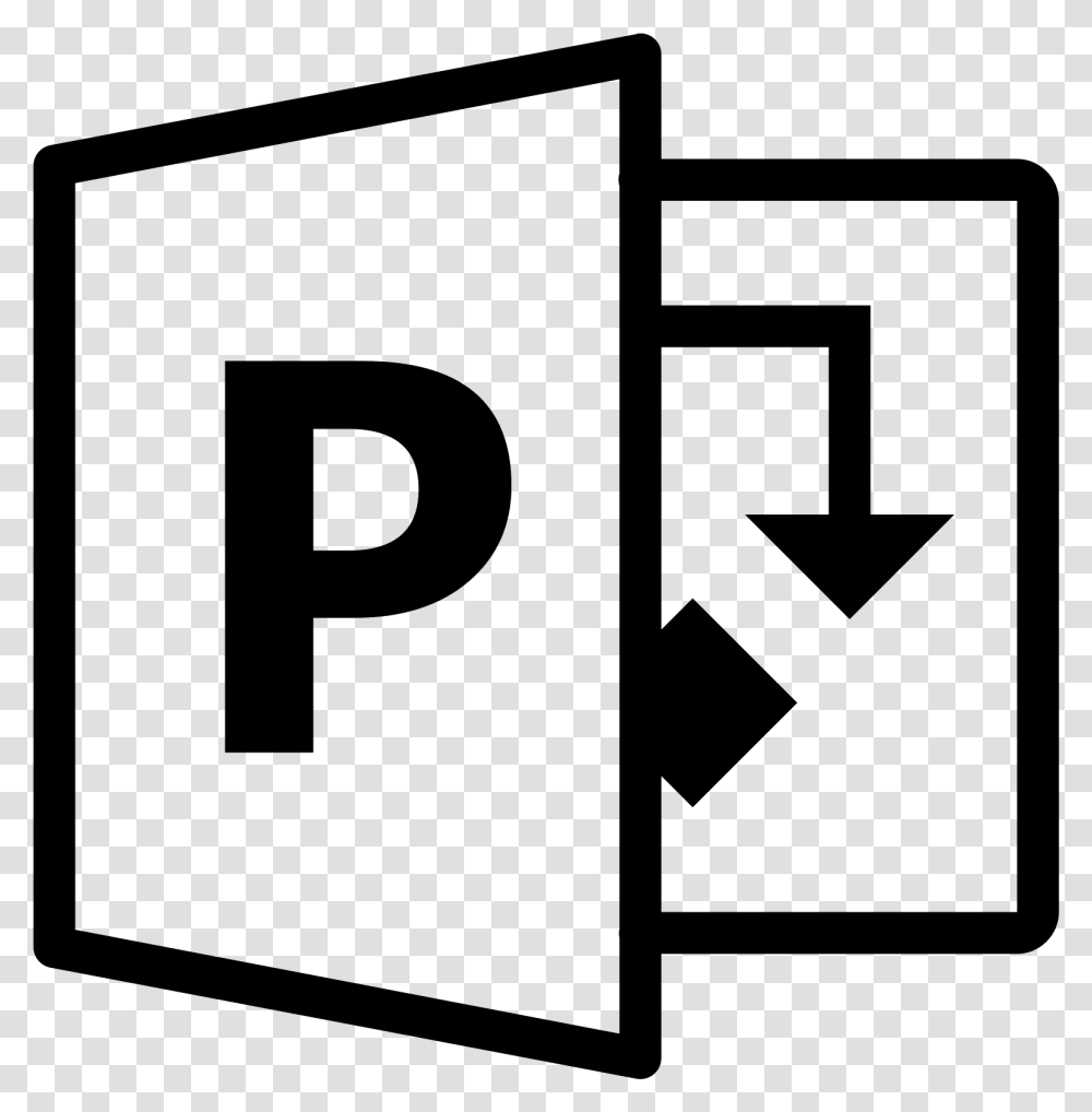 Microsoft Office Project Icon Microsoft Excel Black And White, Gray, World Of Warcraft, Halo Transparent Png