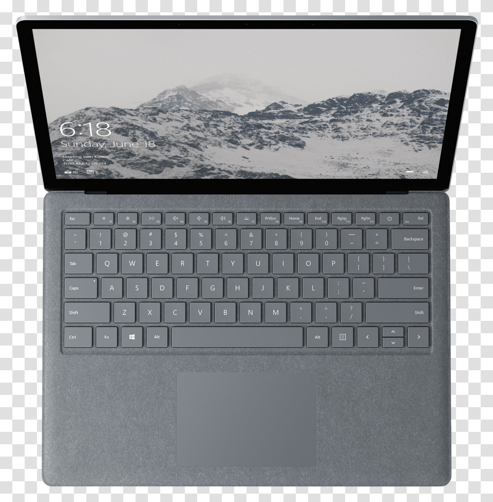 Microsoft Surface Laptop Platinum, Pc, Computer, Electronics, Computer Keyboard Transparent Png