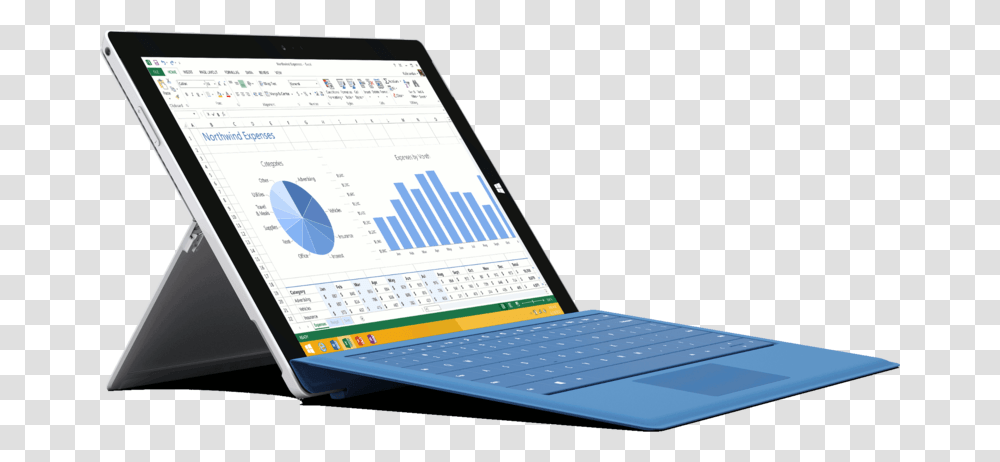 Microsoft Surface Pro 3 I5 Angled Big, Laptop, Pc, Computer, Electronics Transparent Png