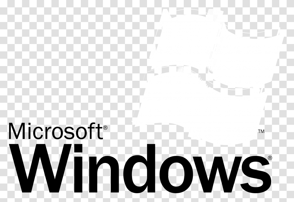 Microsoft Windows Logo Black And White Windows Xp, Clothing, Pillow, Cushion, Stencil Transparent Png