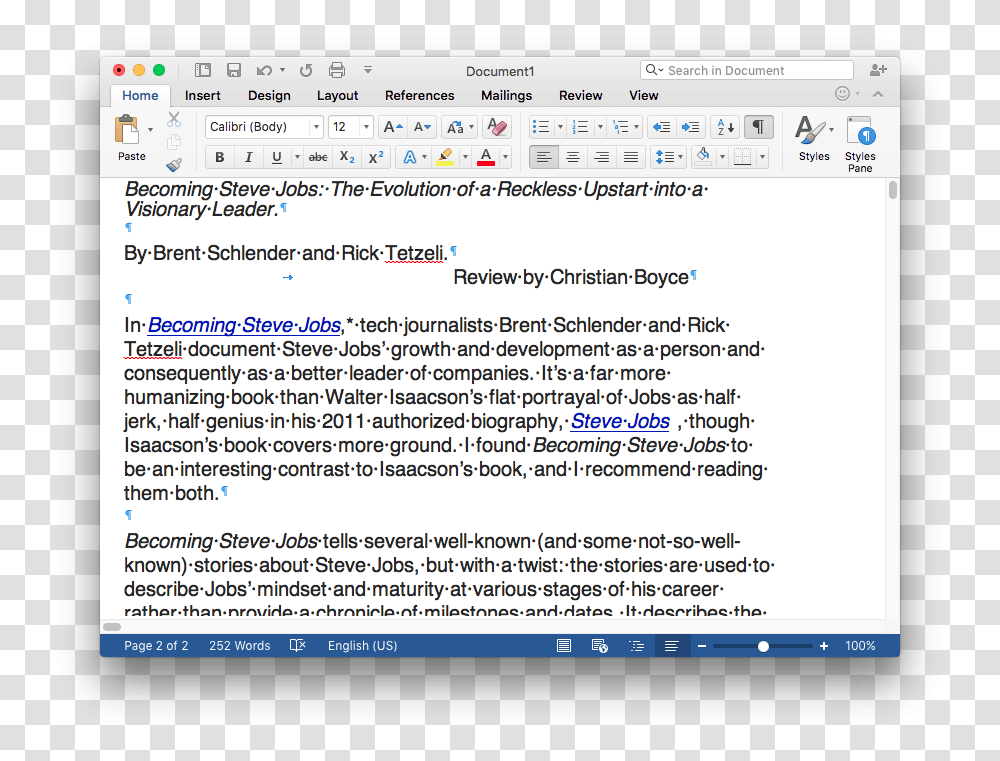 Microsoft Word 2016 With Invisibles Showing Invisibles Word, File, Webpage, Menu Transparent Png